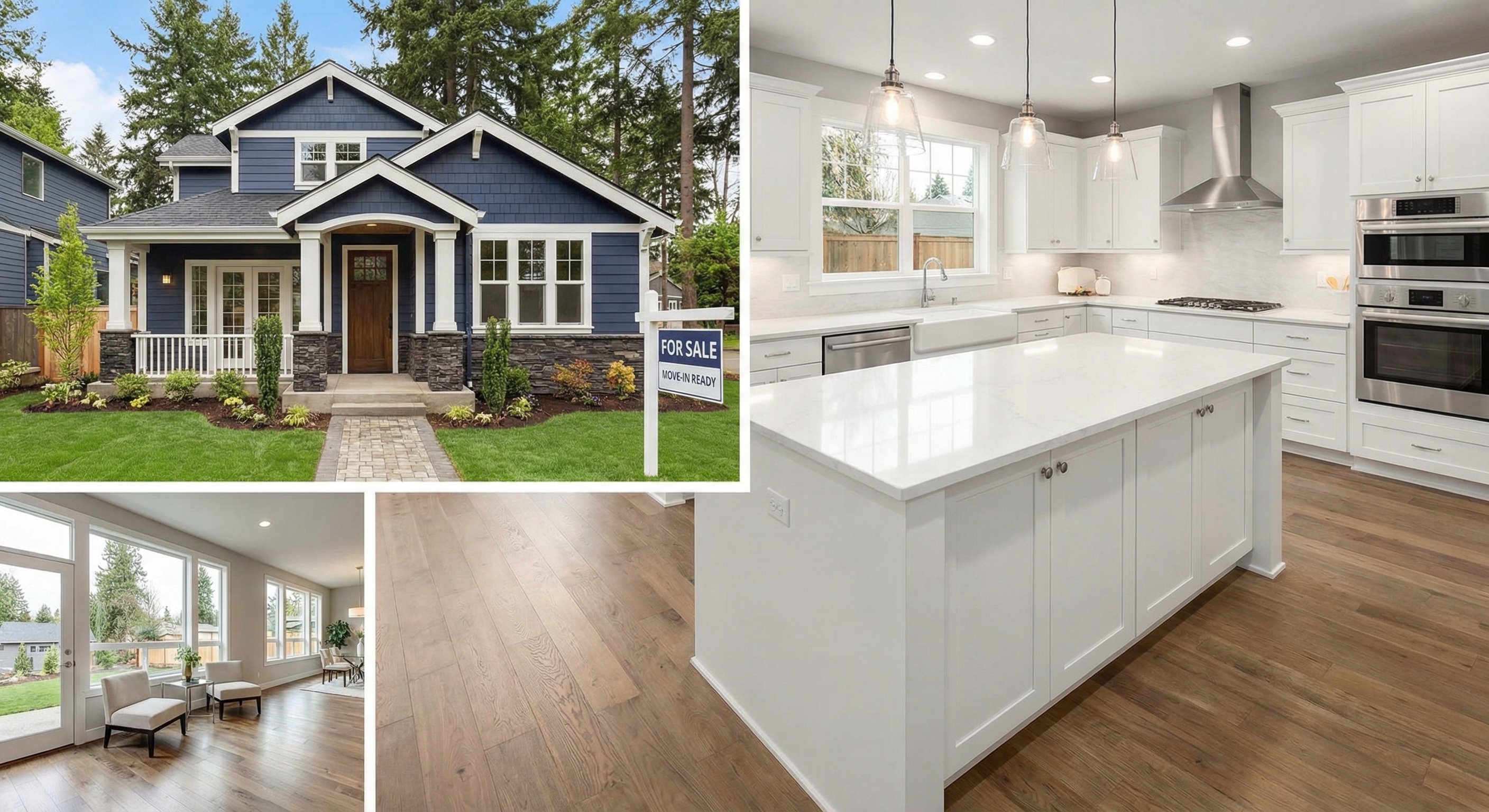 Freshly renovated suburban home with modern finishes and professional landscaping