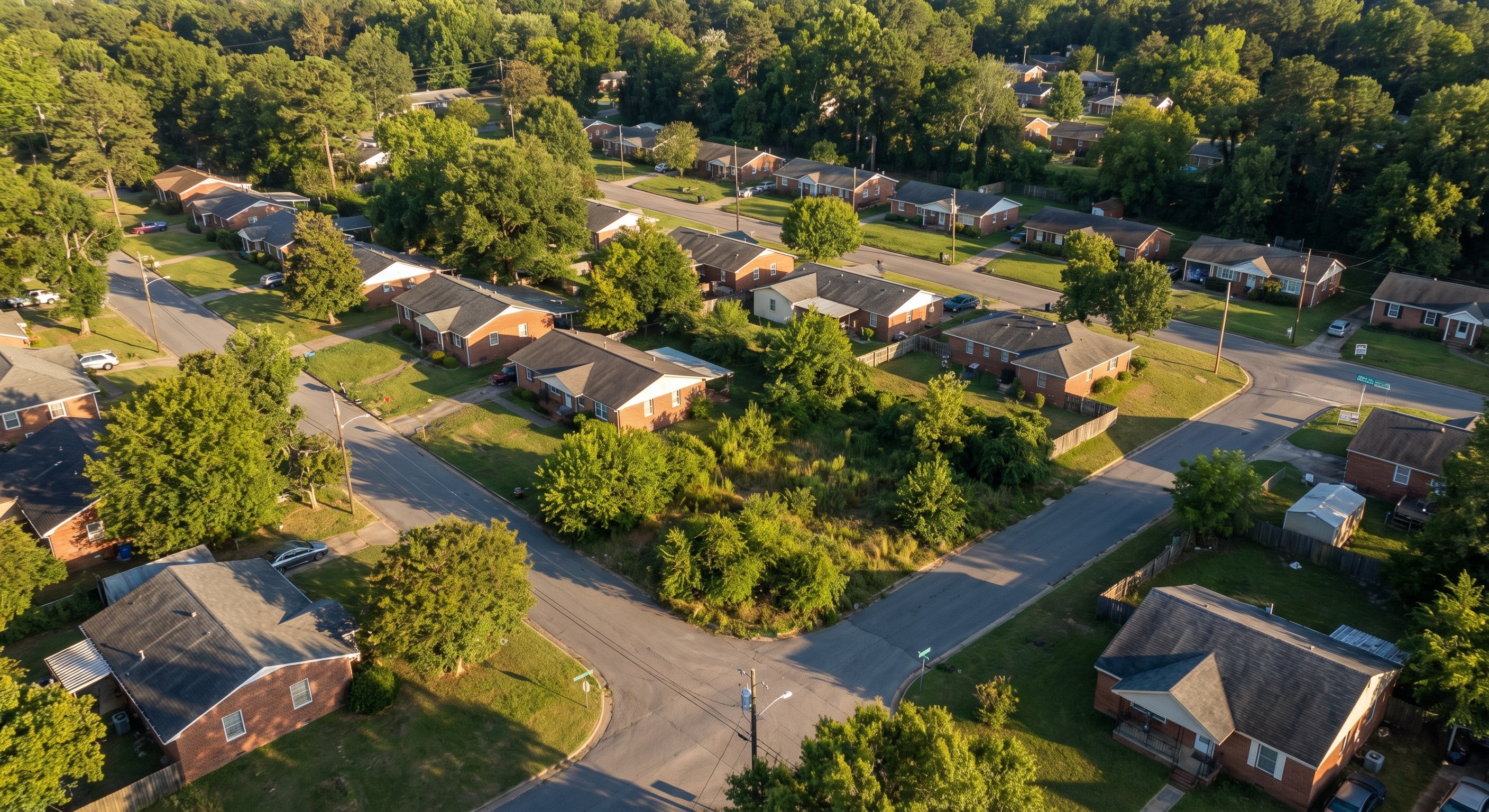 A distressed single-family property in Alabama showing deferred maintenance typical of pre-foreclosure situations