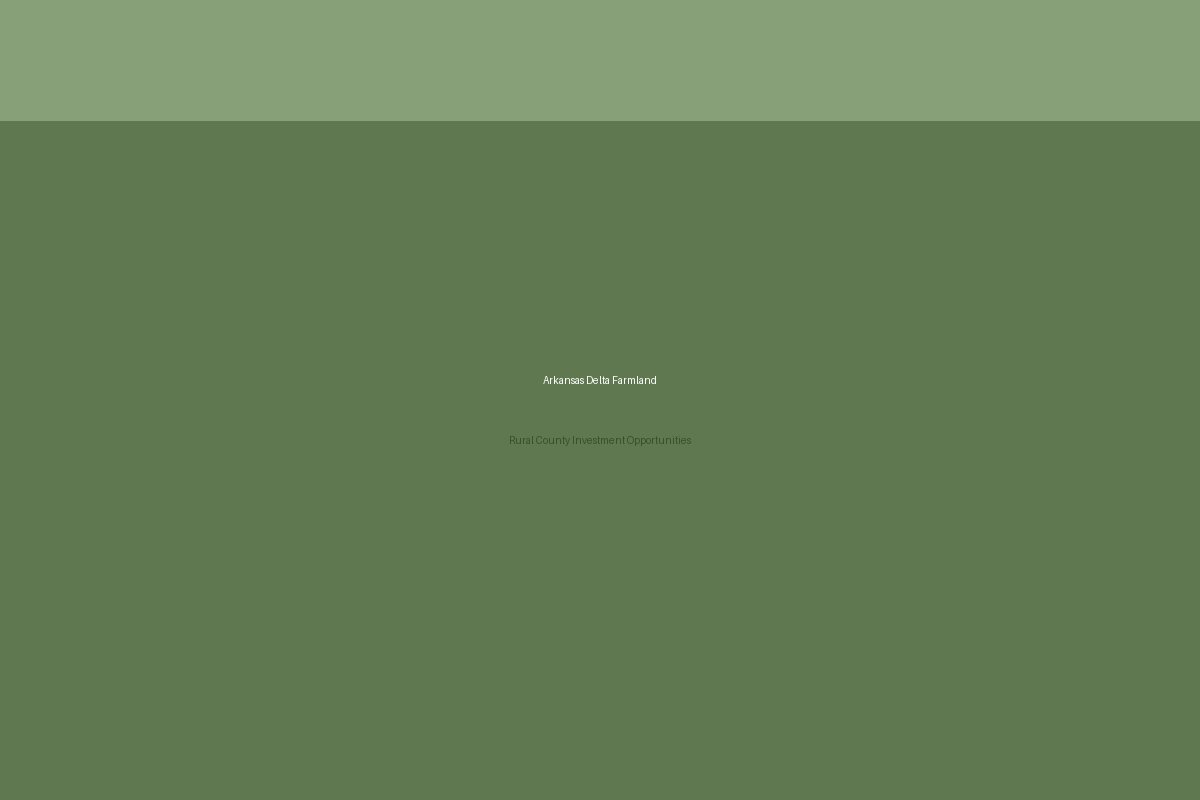 Rural Arkansas Delta countryside with open farmland and a county road: Crittenden and Mississippi counties offer lower entry points with minimal institutional investor competition