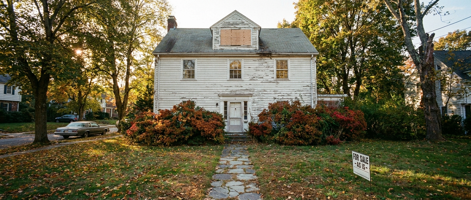 Connecticut distressed colonial home