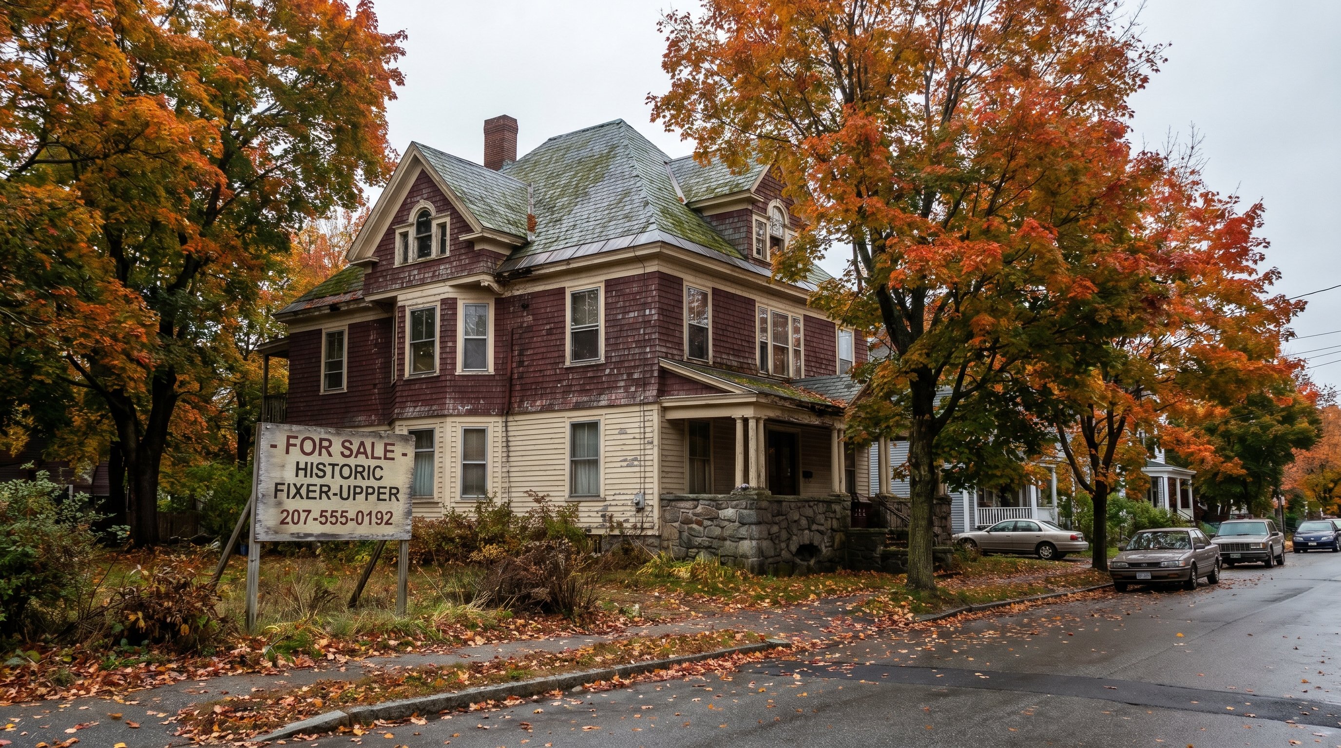 Maine Victorian home showing age and character, typical of distressed investment properties in Portland