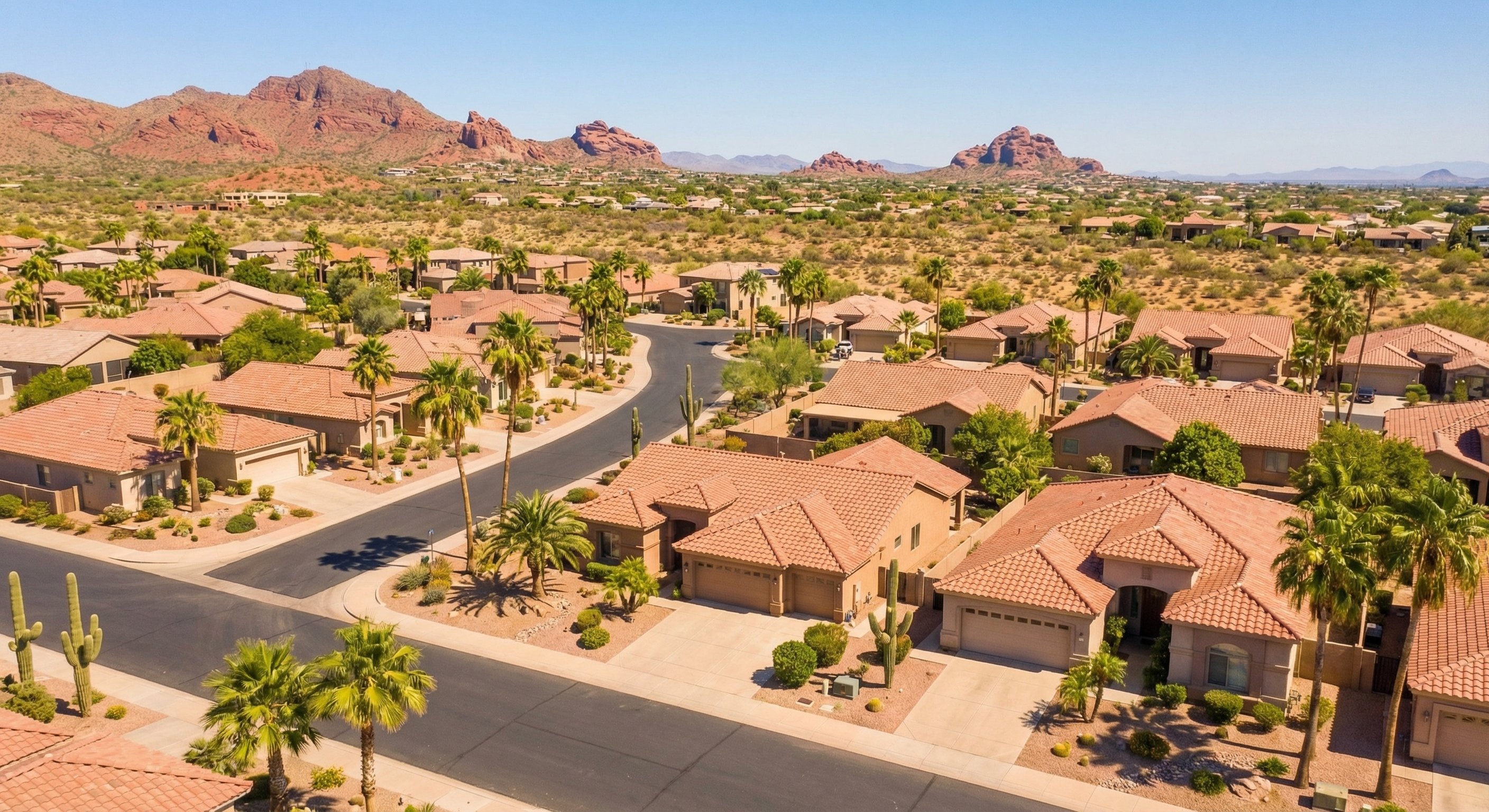 Arizona residential neighborhood with single-family homes representing active real estate investment markets