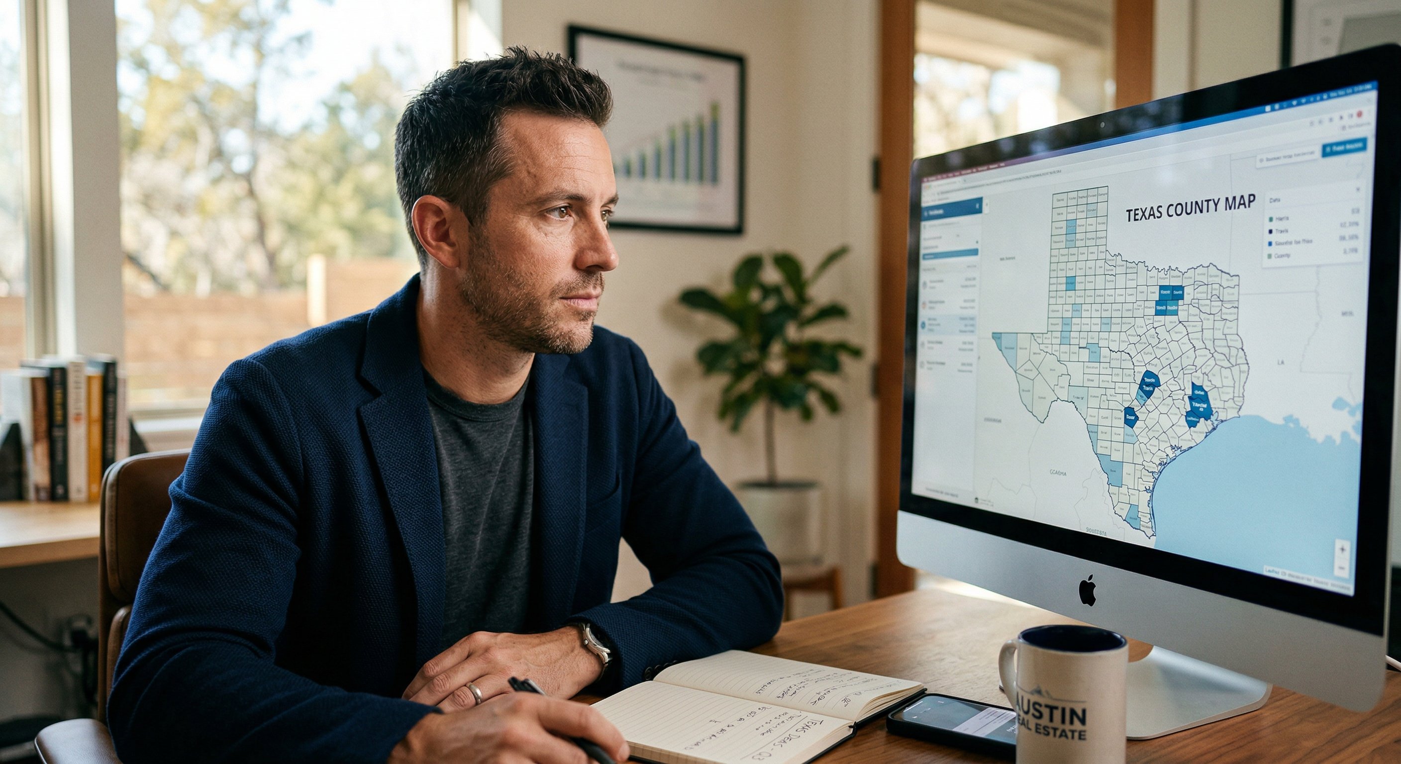 Texas real estate investor reviewing