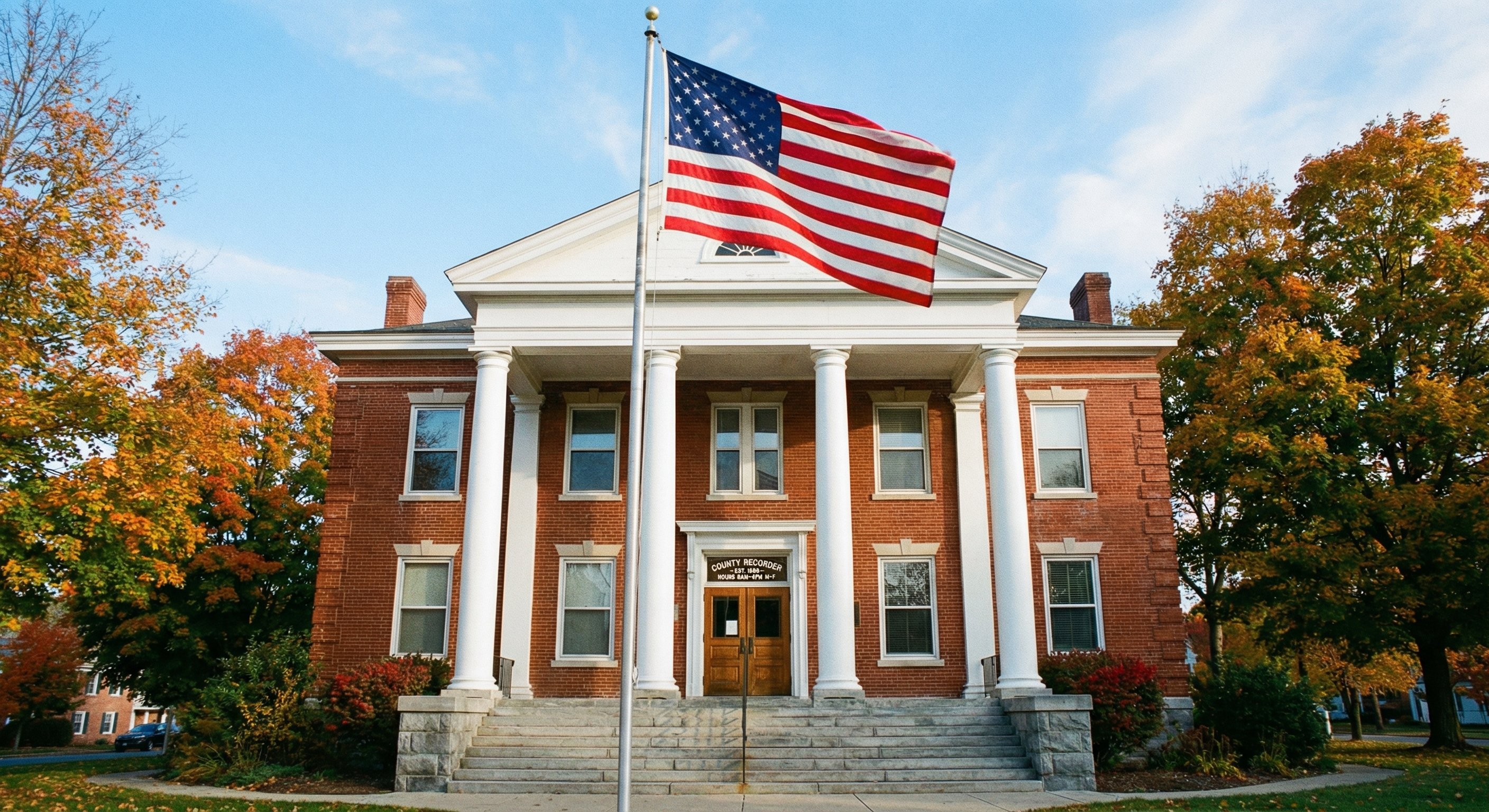 County Recorder's office, a civic building representing the public records infrastructure that wholesalers use for due diligence and lead generation