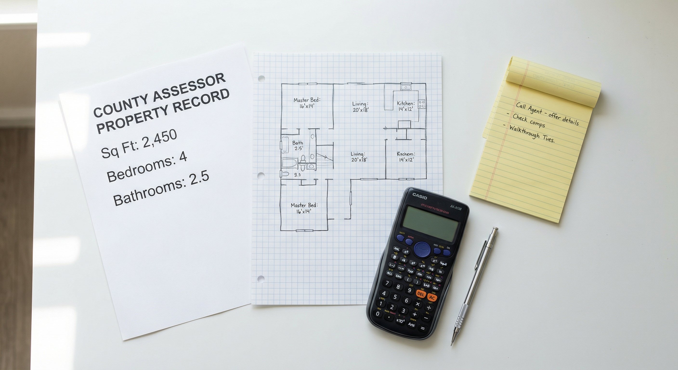 A photorealistic overhead flat lay photograph of