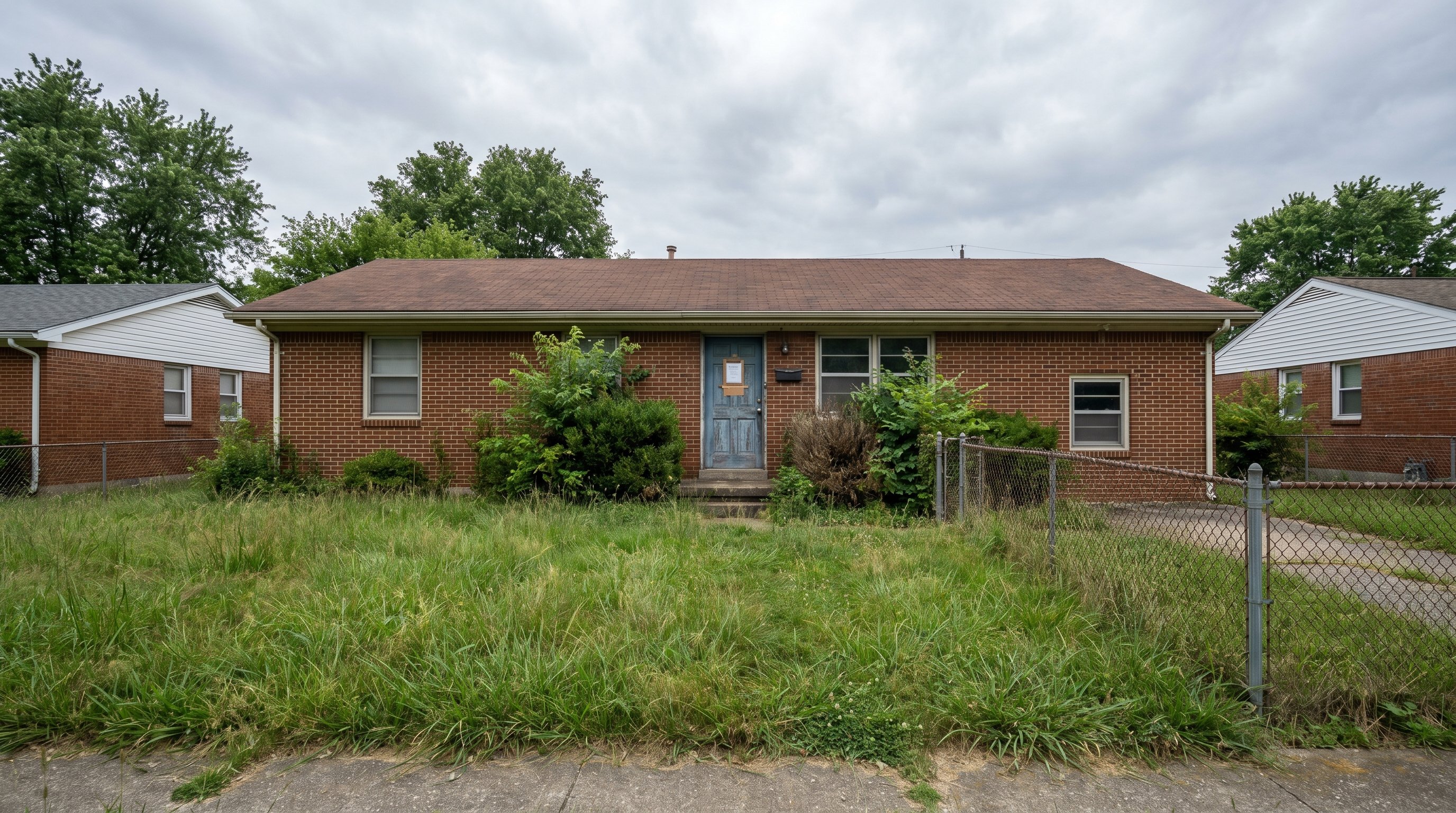 Jefferson County pre-foreclosure property with notice on door
