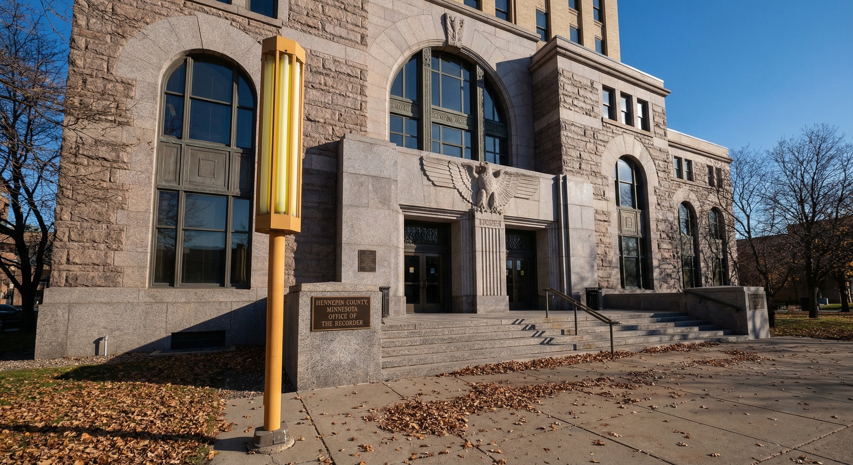 Hennepin County government courthouse exterior in Minneapolis