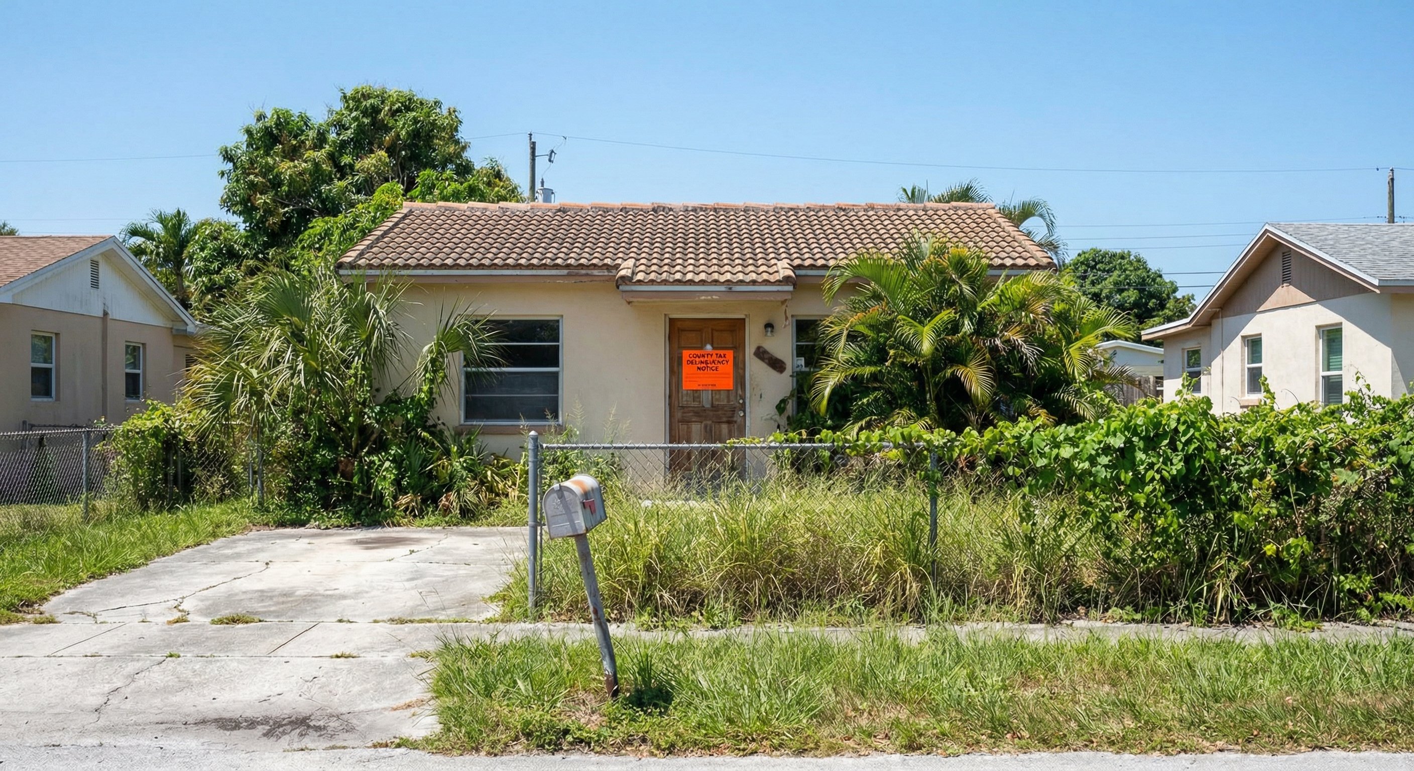 A Florida property exterior — single-story stucco