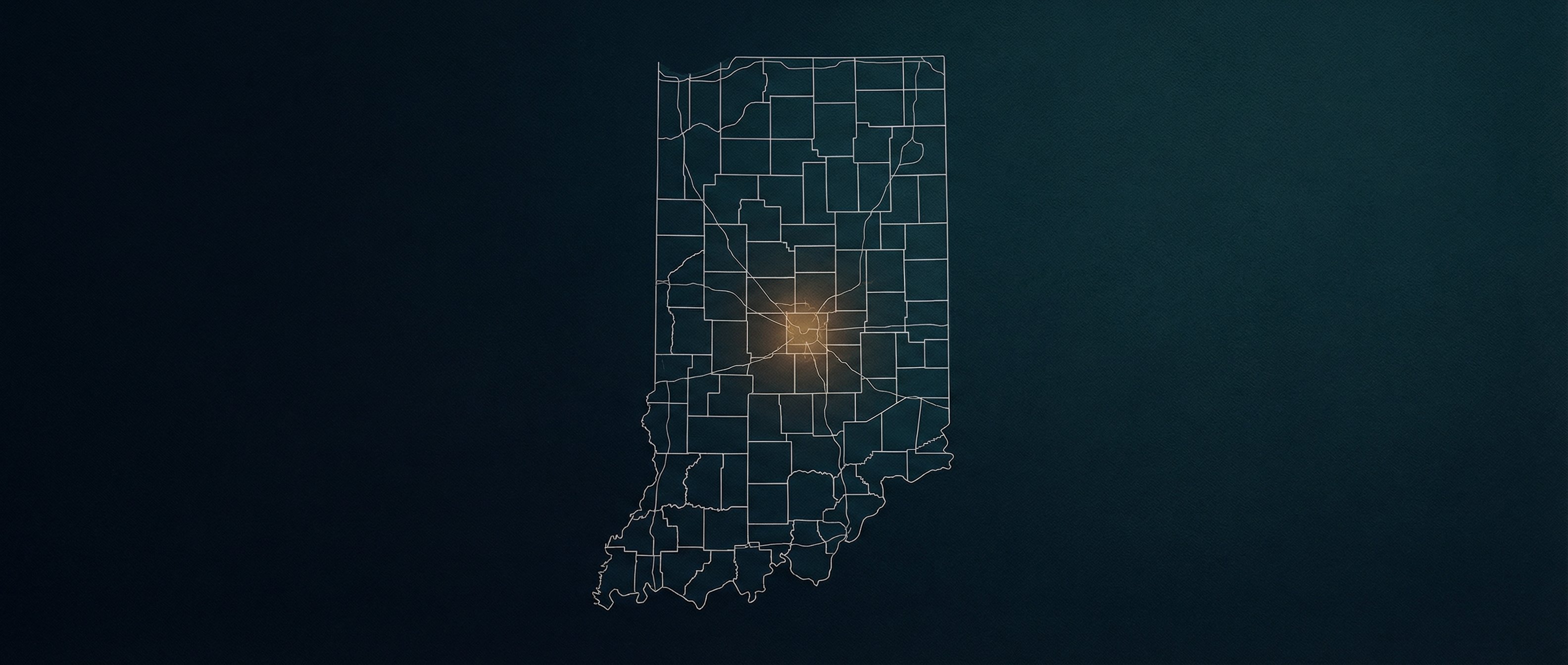 Indiana state map showing distressed property concentration zones